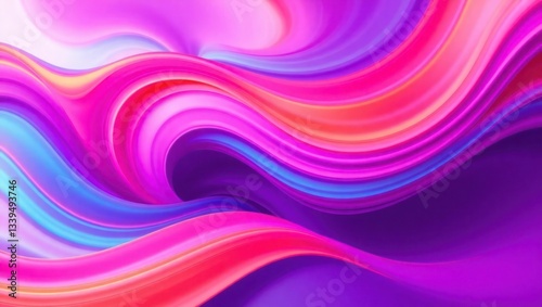 Abstract image featuring dynamic swirls of pink and purple hues, intermingling with traces of light blue