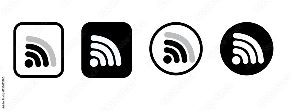 Wifi icon set. signal vector icon. Wireless icon vector Wifi icon set. signal vector icon. Wireless icon vector