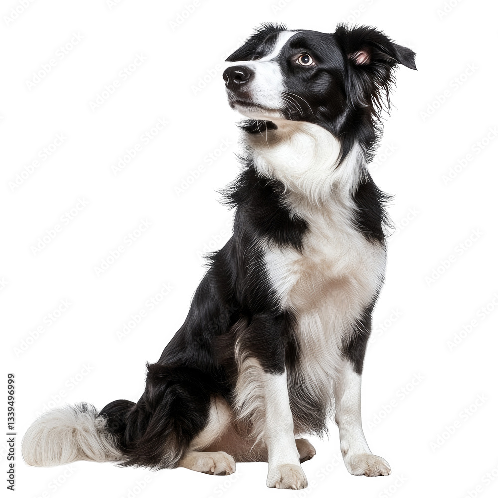 Fototapeta premium Cute pet dog, friendly pet, transparent background