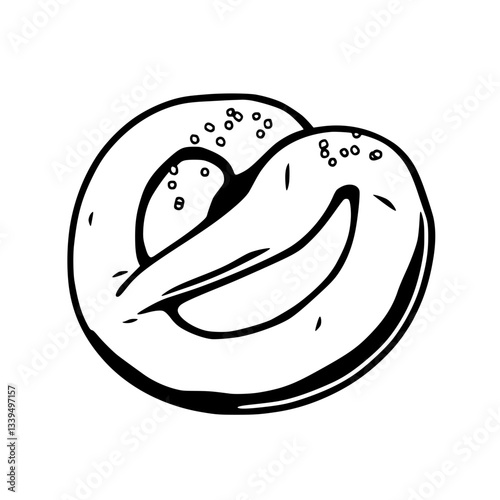 Delicious Pretzel Illustration: A Tasty Treat                                                       