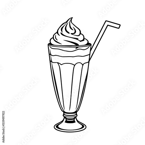 Creamy Milkshake Delight: A Classic Diner Treat                                                     