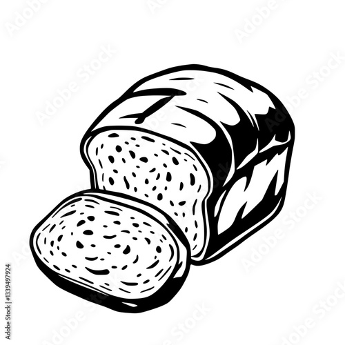 Delicious Loaf of Bread Sliced and Ready to Eat                                                    