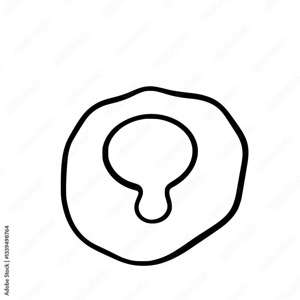 Abstract Circular Design with Inner Shape Whitespace Minimalist Illustration Abstract Circular Design with Inner Shape Whitespace Minimalist Illustration