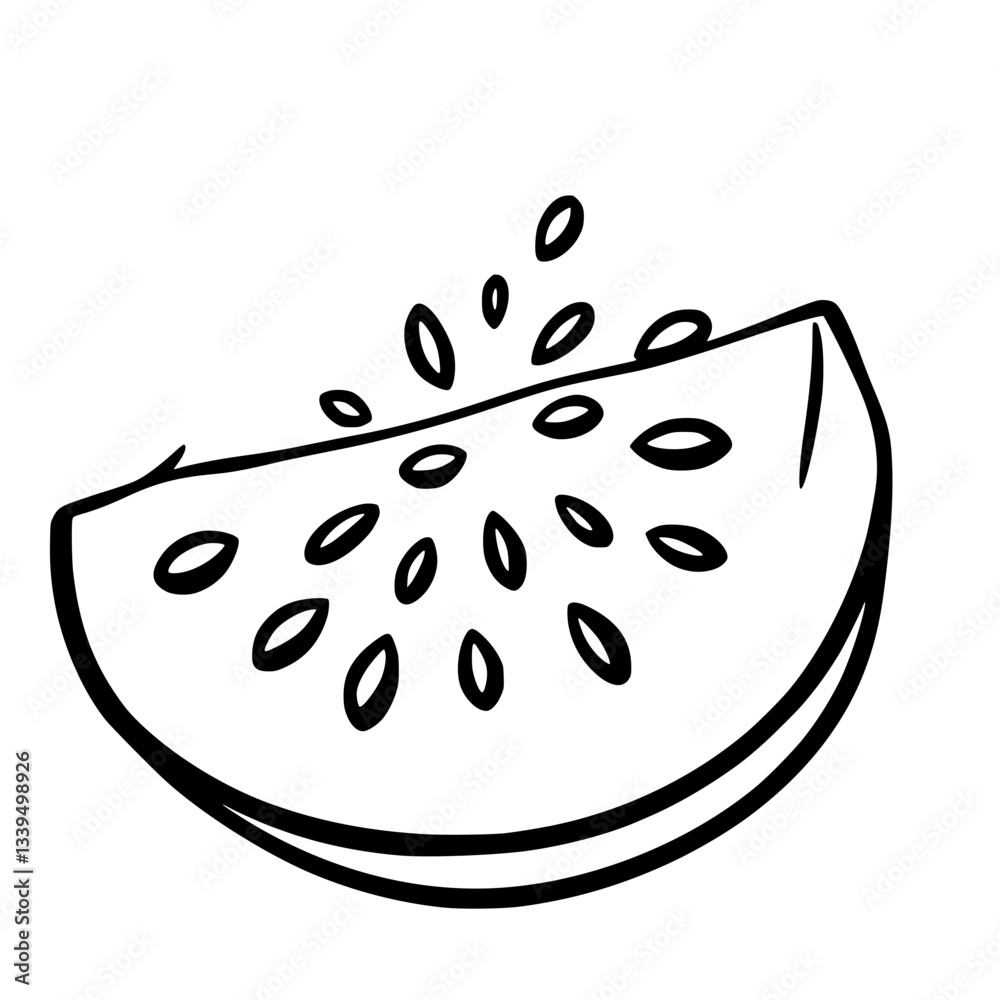 Juicy Watermelon Slice Seeds Splashing Out Juicy Watermelon Slice Seeds Splashing Out