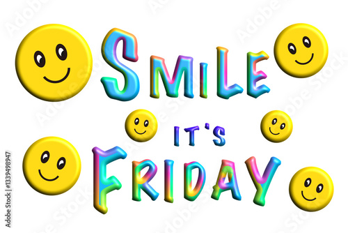 Smile It's Friday, banner headline illustration 