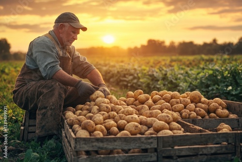 Potato Picker in Field