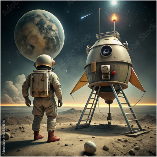 Surreal narrative write a magical realism story for National Astronaut Day