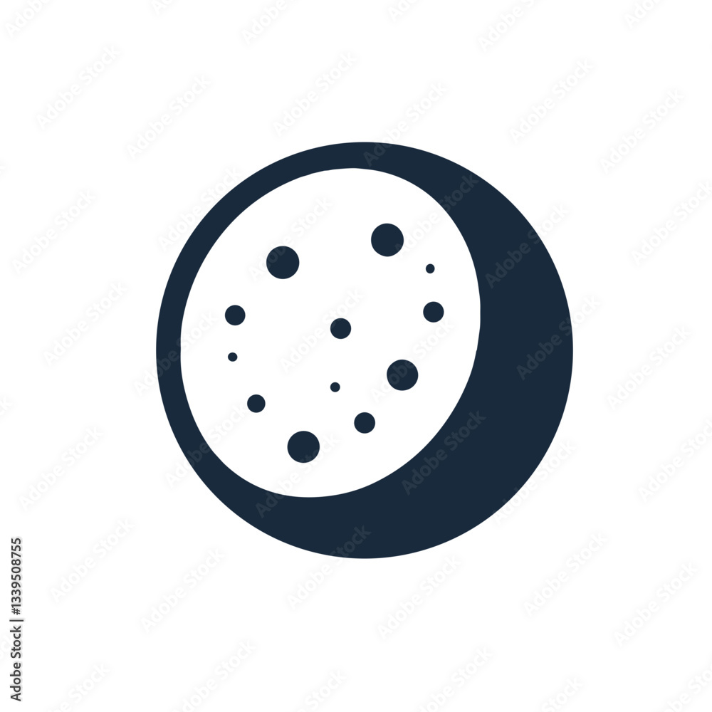 Obraz premium Full moon vector illustration with transparent background for night and celestial concepts