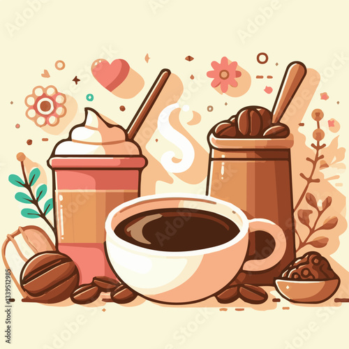 coffee, drink, beverage, cafe, cup, background, caffeine, espresso, aroma, hot, morning, food, mug, breakfast, closeup, black, brown, dark, fresh, white, cappuccino, mocha, break, design, latte, isola