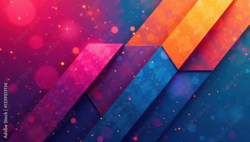 Naklejka premium Abstract geometric shapes forming a repeating design , composition, graphics