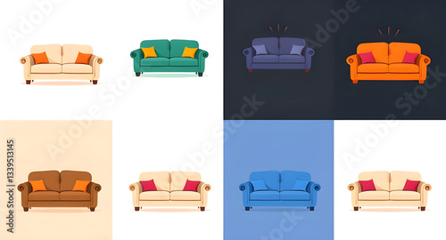 sofa icon set