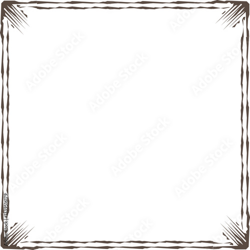 Hand-drawn square frame illustration.