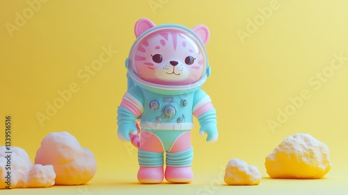 Space Pastel Pink Perspective Right Lunar Text Yellow