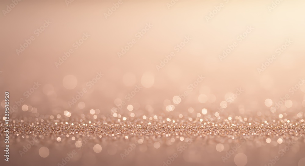 Fototapeta premium Gold Glitter Close-up for Christmas Decoration. Luxurious Golden Sparkles Decorative Design to Emphasize Festive, Elegant Backdrop for Holiday Celebration or Glamour Event.