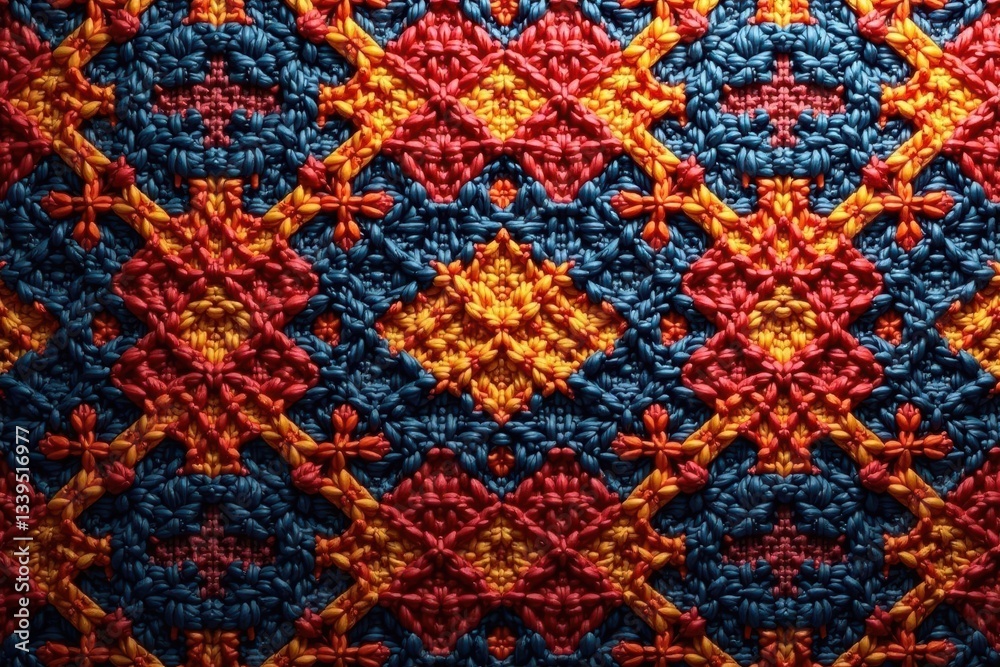 Intricate woven textile with repeating geometric design , material, complex, pattern Intricate woven textile with repeating geometric design , material, complex, pattern