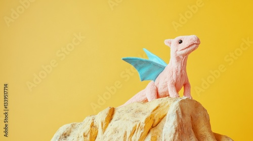 Space Pastel Pink Scene Wing Right Cliff Text Dimorphodon