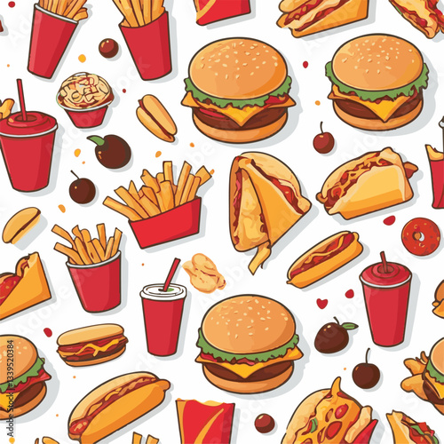 fastfood, fast, snack, food, meal, delicious, background, lunch, dinner, fat, american, burger, unhealthy, restaurant, meat, isolated, junk, menu, cheeseburger, tasty, set, hamburger, sandwich, cuisin
