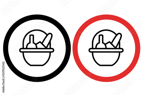 Picnic Basket Food Supplies Icon
