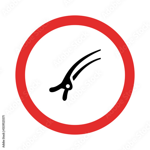 No Hair Clip Sign 