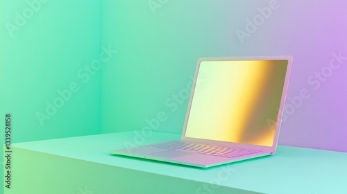 TechWorkspaces Pastel Lavender Scene Text Vibe Table
