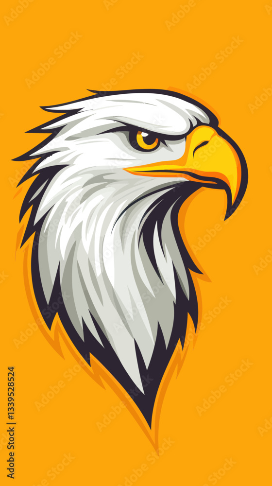 Majestic Eagle Head Minimalist Logo Vector Design for Branding and Sports Teams Majestic Eagle Head Minimalist Logo Vector Design for Branding and Sports Teams