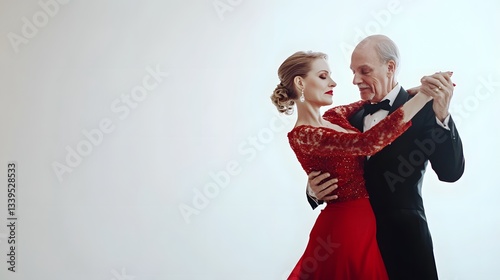 Wallpaper Mural Elegant Couple Dancing Ballroom Graceful Red Dress Torontodigital.ca
