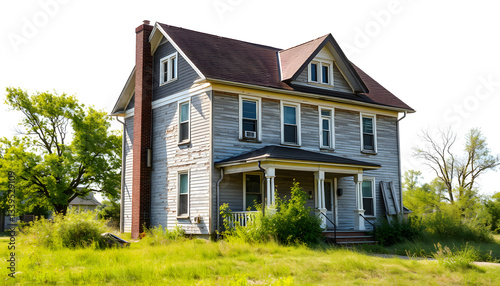 Detroit Abandoned House , with white tonespng