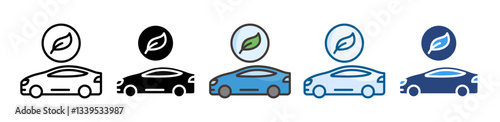 Eco Friendly Transport Icon Set Multiple Style Collection