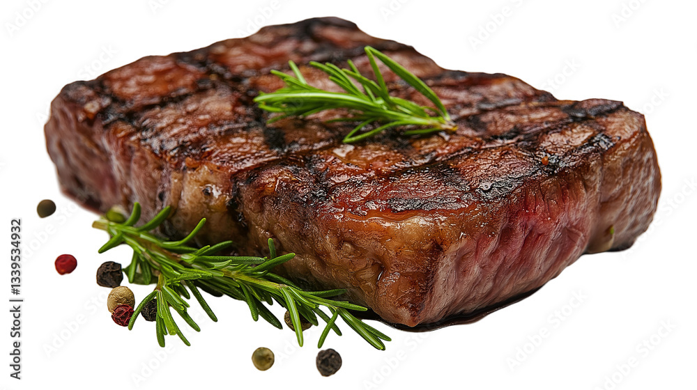 grilled steak isolated on white grilled steak isolated on white