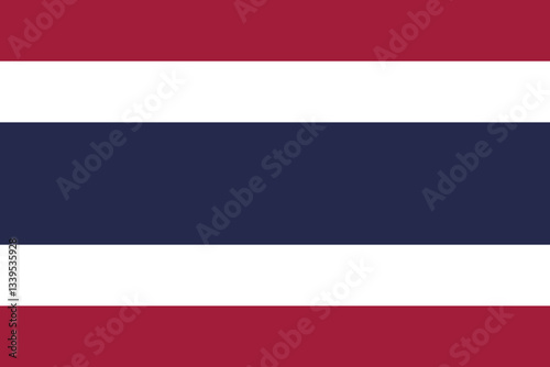 Free Download Flag of Thailand. Thai national symbol in official colors. Template icon. Abstract vector background. - GFXLoad