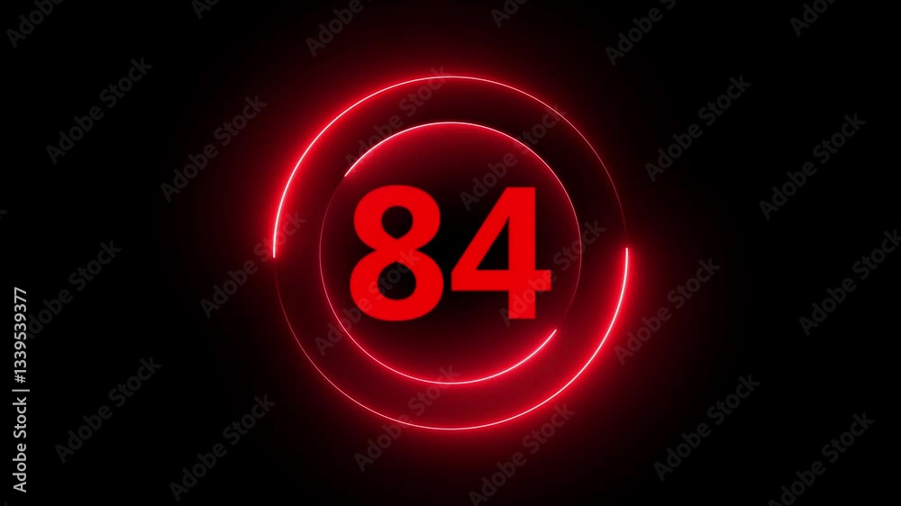 A circle with a neon icon on a black background and the text in the middle of it. A circle with a neon icon on a black background and the text in the middle of it.