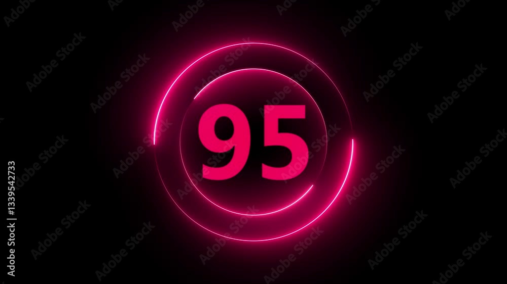 A circle with a neon icon on a black background and the text in the middle of it. A circle with a neon icon on a black background and the text in the middle of it.
