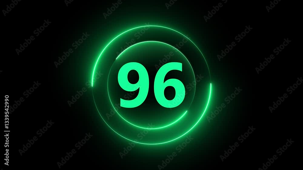 A circle with a neon icon on a black background and the text in the middle of it. A circle with a neon icon on a black background and the text in the middle of it.