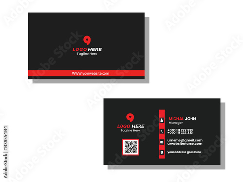 Creative and modern business card template. Modern business card - creative and clean business card template. Personal visiting card with company logo. Luxury business card design. 