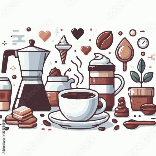 coffee, drink, beverage, cafe, cup, background, caffeine, espresso, aroma, hot, morning, food, mug, breakfast, closeup, black, brown, dark, fresh, white, cappuccino, mocha, break, design, latte, isola