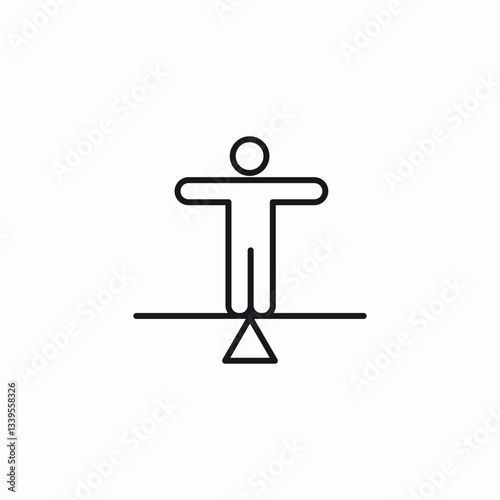 center balance icon sign vector