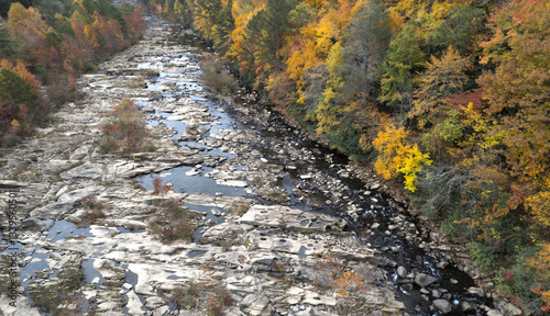 small dried up river in the mountains