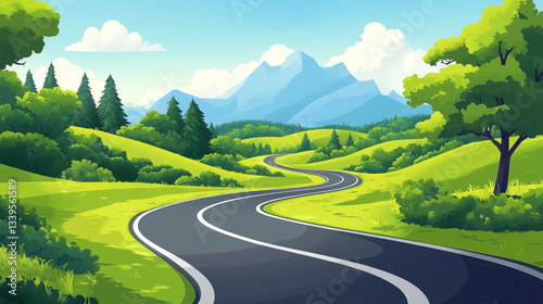 mountain road in the mountains