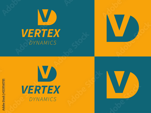 logo design. latter mark  logo design. latter v and d logo design.