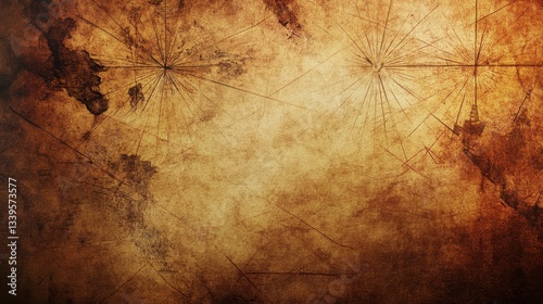 An aged nautical map depicting cartography and historical navigational points