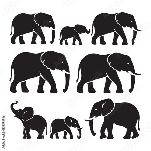 set of elephants