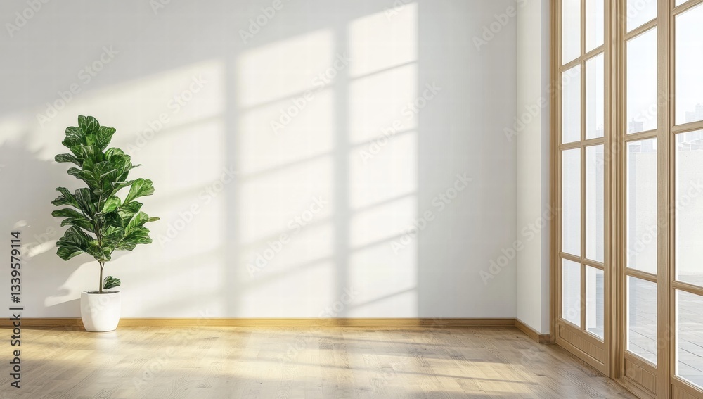 Obraz premium empty room with a window