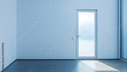 empty room with door