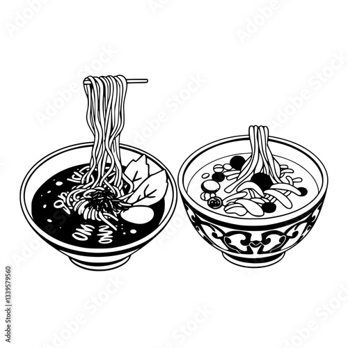 Delicious Noodle Bowls: A Culinary Delight of Asian Cuisine                                                   