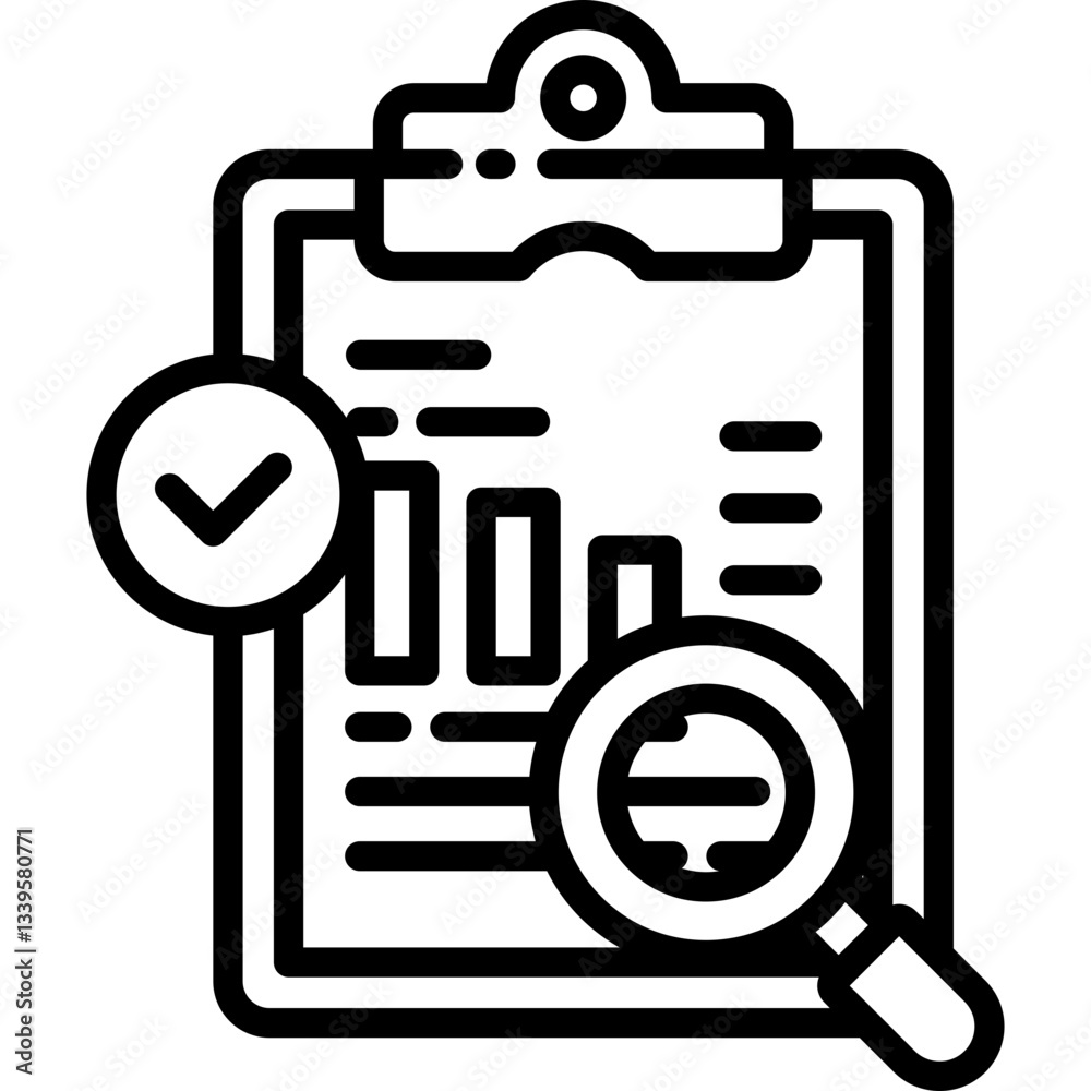 Search analysis icon in Outline Style. Simple Vector Design. Simple Vector Outline Icon Search analysis icon in Outline Style. Simple Vector Design. Simple Vector Outline Icon