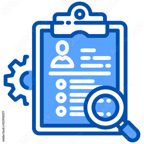 Human Resources icon in Blue Color Style. Simple Vector Design. Simple Vector Flat Icon
