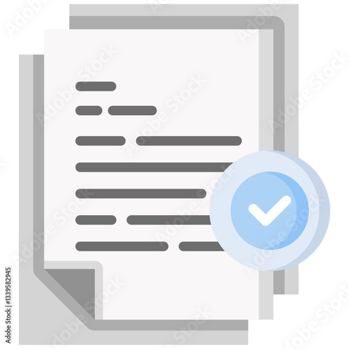 Agreement icon in Flat Color Style. Simple Vector Design. Simple Vector Flat Icon
