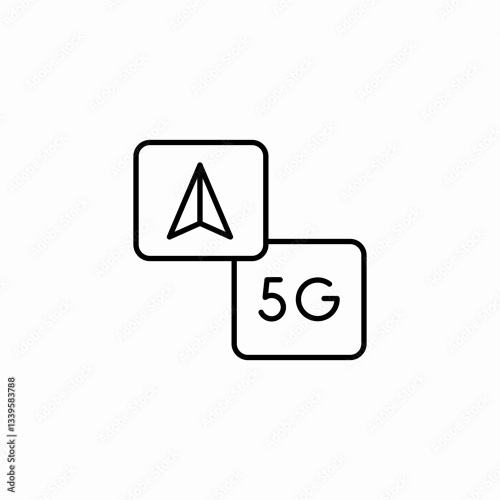 5g location icon sign vector 5g location icon sign vector