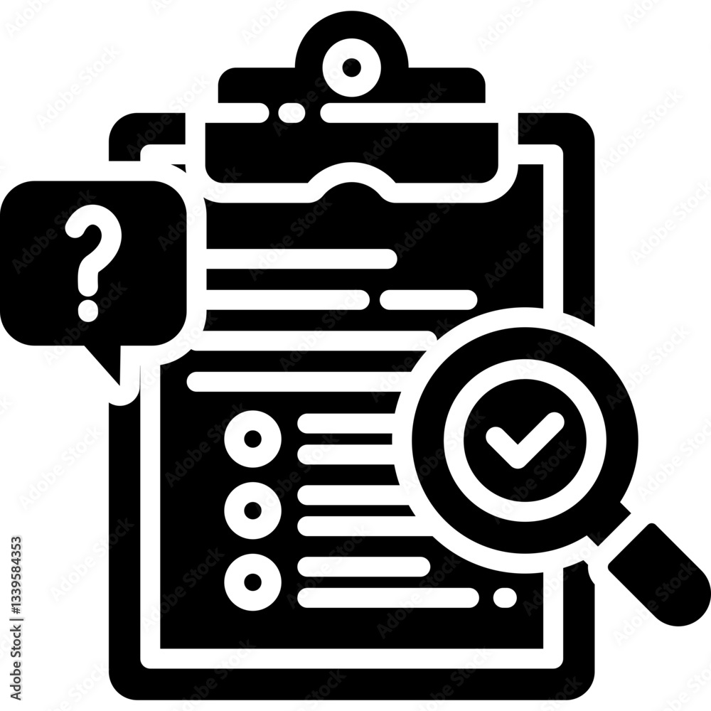 Question icon in Glyph Style. Simple Vector Design. Simple Vector Glyph Icon Question icon in Glyph Style. Simple Vector Design. Simple Vector Glyph Icon
