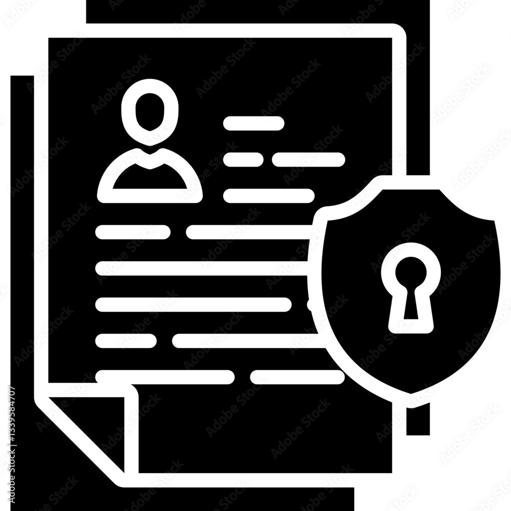 Privacy icon in Glyph Style. Simple Vector Design. Simple Vector Glyph Icon Privacy icon in Glyph Style. Simple Vector Design. Simple Vector Glyph Icon